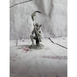 Hudson Pewter 1980 Blackfoot Warrior miniature 3in figurine